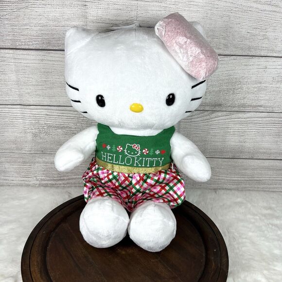 Sanrio Red Bow Hello Kitty and Snowy Tiny Chum Plush Christmas Gift Set - Picture 2 of 10